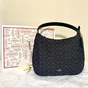NWT Authentic Coach Signature Zip Jacquard Smoke